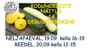 Koduhoidiste näituse kuulutus