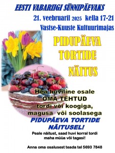 Pidupäeva tordid 21.02 2025